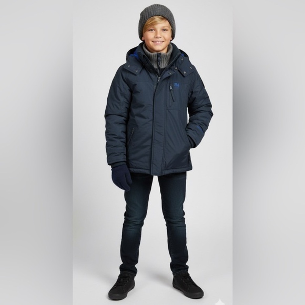 Abercrombie & Fitch Navy Blue Zip Up Hooded Jacket Size Medium
